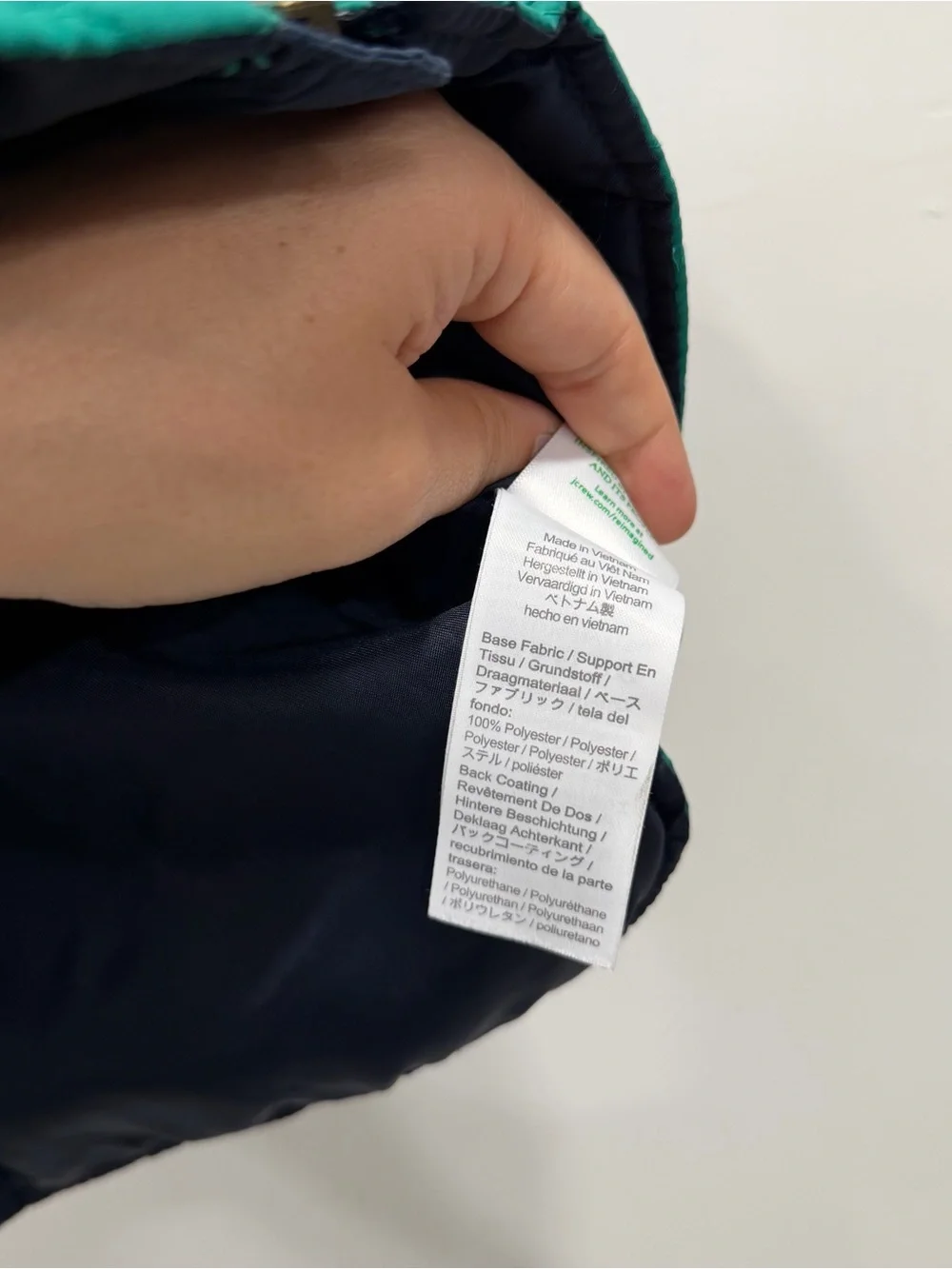 J. Crew Crewcuts Boys Colorblock Walker Vest Quilted Green Blue *flawed*